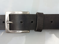 Bild in Galerie Ansicht laden, 4cm breiter Wasser-Büffel-Leder Gürtel, Voll-Leder mit nickelfreier Schließe, Marine-Blau, Khaki-Grün, Braun, Schwarz

