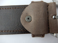 Bild in Galerie Ansicht laden, 4cm breiter Büffel-Ledergürtel,Ziernaht,braun,schwarz 4009 Sonderposten natur, anthrazit 
