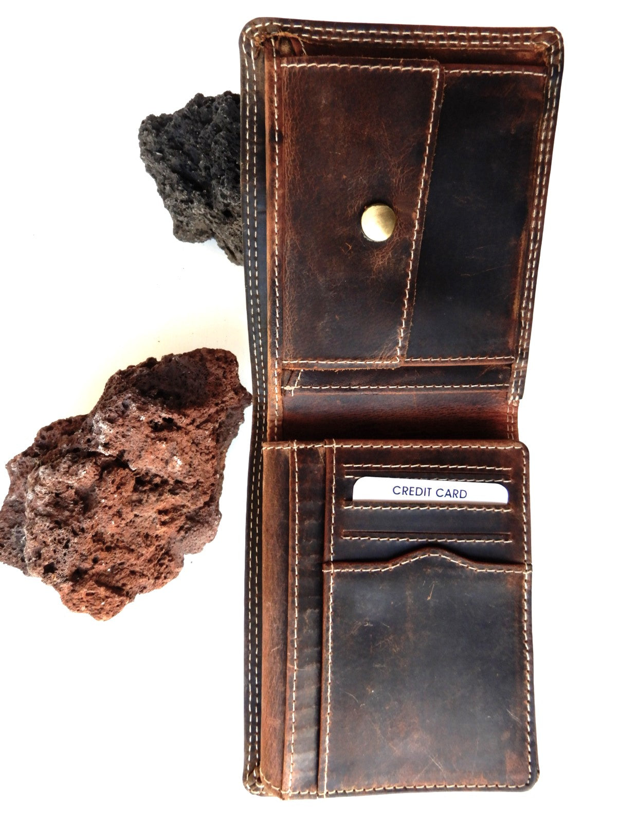  Büffel-Voll-Leder Geldböse als Querformat mit RFID-protect vom KüstenKlaus