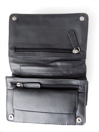 Bild in Galerie Ansicht laden, Bauchtasche aus Rind-Nappa-Leder, flach,geöffnet, vom KüstenKlaus
