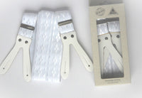 Bild in Galerie Ansicht laden, Hosenträger zum Knöpfen in seidig Weiß,Festtagskleidung,Smoking,Herren-Anzüge 
