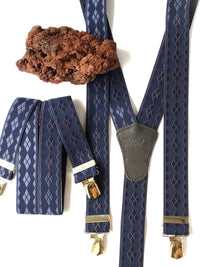 Bild in Galerie Ansicht laden, 3 Klipp Hosenträger im Jacquard-Webmuster, Y-Form
