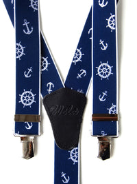 Bild in Galerie Ansicht laden, Maritimer 3-Clips Hosenträger,blau
