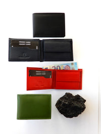 Bild in Galerie Ansicht laden, Mini-Börse,Leder,flach,Querformat
