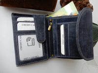 Bild in Galerie Ansicht laden, Damen-Börse, Büffel-Leder,RFID-Schutz,Raumwunder 
