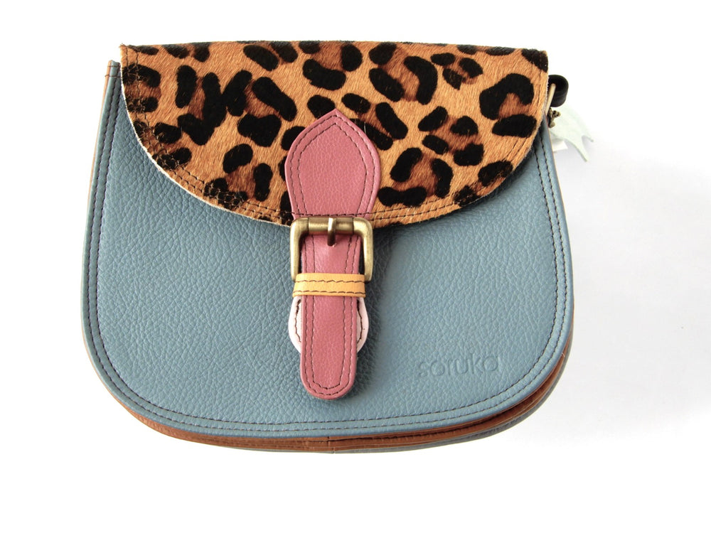 SORUKA Leder-Umhängetasche, Damenhandtasche "Ally-Print"