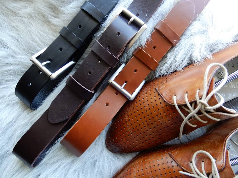 4cm breiter Stier/Bullen-Leder-Gürtel in Schwarz, Cognac, Braun mit Rollen-Schließe