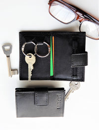 Bild in Galerie Ansicht laden, 2-Spezial-Ringe-Schlüsseltasche mit Außen-Hartgeldfach - KüstenKlaus
