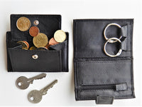 Bild in Galerie Ansicht laden, 2-Spezial-Ringe-Schlüsseltasche mit Außen-Hartgeldfach - KüstenKlaus
