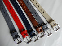 Bild in Galerie Ansicht laden, 2,5 cm breite Rinderleder-Gürtel &quot;Büsum&quot; mit Perforation
