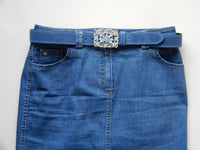 Bild in Galerie Ansicht laden, 3,5 cm breiter Rinderleder-Gürtel &quot;Edelweiß&quot;
