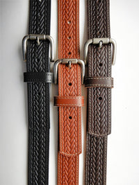 Bild in Galerie Ansicht laden, 3,5 cm breite Vollrinderleder-Gürtel Texas
