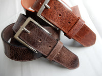 Bild in Galerie Ansicht laden, 4,0 cm breite Gürtel aus Wasserbüffel-Leder &quot;Kampen&quot;
