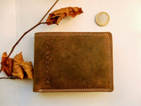 Bild in Galerie Ansicht laden, Hunter: Argentina Voll-Leder Börse ohne Riegel im Querformat
