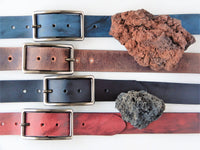 Bild in Galerie Ansicht laden, Wasserbüffel-Leder-Gürtel-4cm,Vollschließe,nickelabgabefrei
