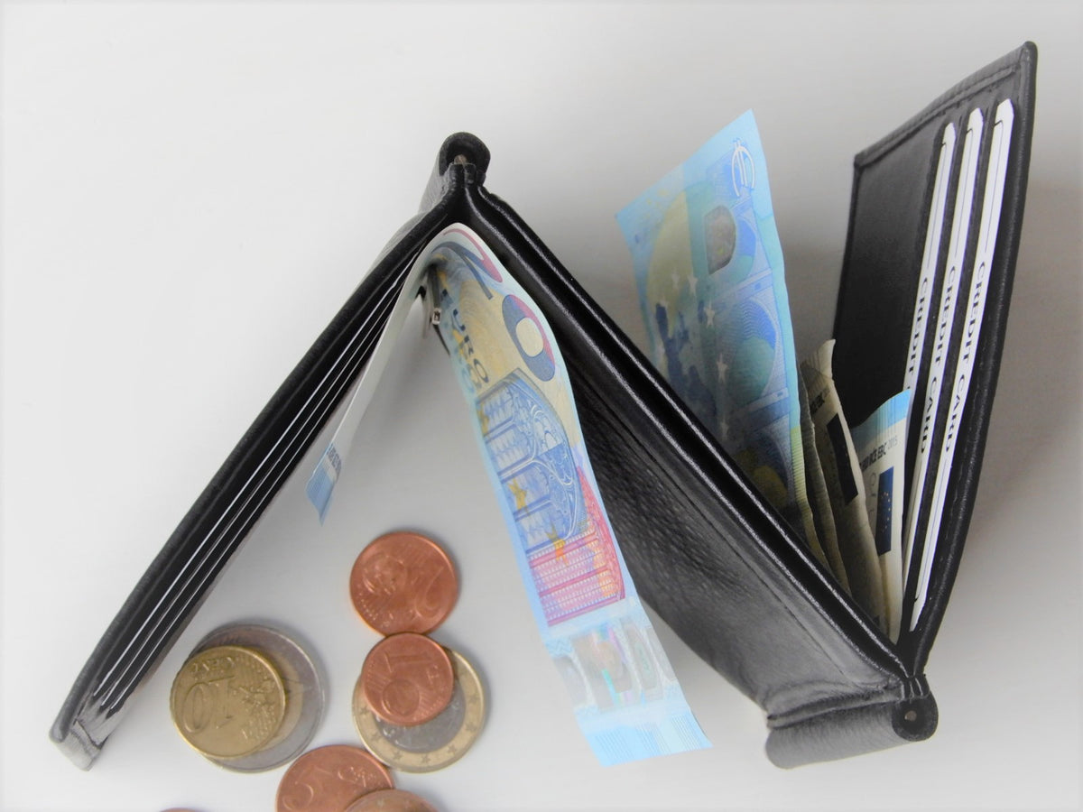 Dollar-Doppel-Clip Börse (2 x Spangen) mit Hartgeld-Spangenfach - KüstenKlaus