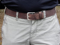 Bild in Galerie Ansicht laden, 4 cm breiter Wasserbüffel-Leder Gürtel classic &quot;Oxford&quot;
