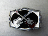 Bild in Galerie Ansicht laden, Zwei E-Guitarren Zinn-Schließe mit Emaille
