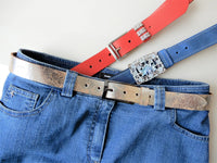 Bild in Galerie Ansicht laden, 3,5 cm breiter Rinderleder-Gürtel &quot;Tondern&quot;
