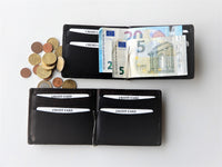 Bild in Galerie Ansicht laden, Superflache Lederbörse mit Geldklip (Dollarclip) und Außen-Münzfach - KüstenKlaus
