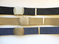 Bild in Galerie Ansicht laden, 4 cm breiter Bandgewebe-Gürtel mit Roll-Koppel-Schloß
