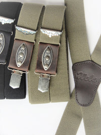 Bild in Galerie Ansicht laden, Hosenträger: Feines Leinen-Band mit Zierteilen + stabilem Rinder-Leder, stabile Klip - KüstenKlaus
