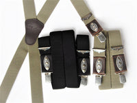 Bild in Galerie Ansicht laden, Hosenträger: Feines Leinen-Band mit Zierteilen + stabilem Rinder-Leder, stabile Klipse - KüstenKlaus
