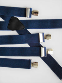 Bild in Galerie Ansicht laden, 4 Klipse, 4,5 cm breiter Hosenträger mit Leder-Verbundstück - KüstenKlaus
