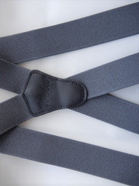 Bild in Galerie Ansicht laden, 4 Klipp Hosenträger mit Leder-Rückenstück
