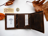 Bild in Galerie Ansicht laden, Büffel-Leder- BörseHunter Serie : Mini-Börse mit Innenriegel
