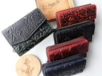 Bild in Galerie Ansicht laden, Vintage-Print Damen-Börse mit stabilem Metall-Reißverschluß - KüstenKlaus
