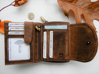 Bild in Galerie Ansicht laden, Hunter-Serie, Büffel-Leder Börse mit RFID-Schutz
