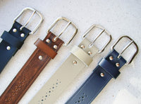 Bild in Galerie Ansicht laden, 3,5 cm breiter Rinderleder-Gürtel &quot;Schleswig&quot;
