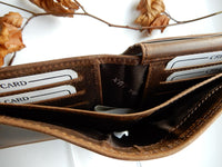 Bild in Galerie Ansicht laden, Hunter-Serie, Querformat Büffel-Leder Börse mit RFID-Schutz ohne Riegel
