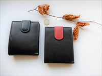 Bild in Galerie Ansicht laden, Querformat Kombi-Börse mit Außen-und Innenriegel, weiches Rind-Nappa
