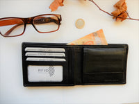 Bild in Galerie Ansicht laden, Querformat-Börse, flach mit RFID-Schutz
