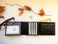 Bild in Galerie Ansicht laden, Querformat Kombi-Börse ohne Riegel, flach,  mit RFID-Schutz
