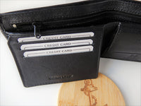 Bild in Galerie Ansicht laden, Querformat Börse mit Reißverschluß im Scheinfach RFID-Protect, flach - KüstenKlaus
