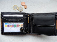 Bild in Galerie Ansicht laden, Gecko-Serie: Querformat-Börse mit Riegel in Soft-Leder RFID protect
