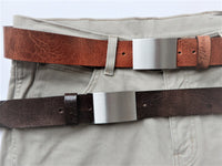 Bild in Galerie Ansicht laden, 4 cm breiter Koppelschloß Voll-Leder-Gürtel mit Narbung - KüstenKlaus
