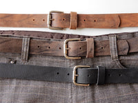 Bild in Galerie Ansicht laden, 3,5 cm Wasserbüffel-Leder-Gürtel&quot;Lübeck&quot;, matt - KüstenKlaus
