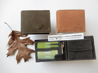 Bild in Galerie Ansicht laden, Woodland® Quer-Format-Börse mit RFID-Schutz und Innen-Riegel - Kopie
