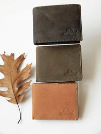 Bild in Galerie Ansicht laden, Woodland® Quer-Format-Börse mit RFID-Schutz und Innen-Riegel
