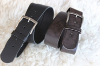 Bild in Galerie Ansicht laden, 5 cm breite Ledergürtel
